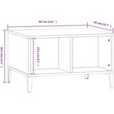  Stolić za kavu crni 60x50x36,5 cm od konstruiranog drva | shoptok.hr