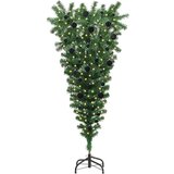 vidaXL Obrnuto umjetno božićno drvce s lopticama Zelena 150 cm PVC | shoptok.hr