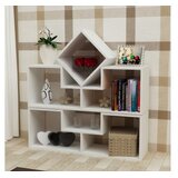 Hanah home Beled bijela polica za knjige 105x76,4x29,5 cm, siva | Eponuda.ba