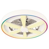  LED RGBW plafonsko svetlo sa ventilatorom MALAWI, prigušiva, LED/48W/230V, belo + daljinski upravljač | Eponuda.com