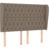 Maison Chic posteljno vzglavje - vzglavna omarica - nočna omarica z ušesi taupe 147x23x118/128 cm blago, (21712221) Cene
