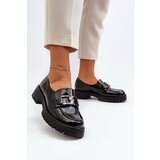 Kesi Women's patent leather loafers Black Santtes Cene