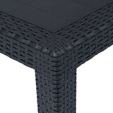 Bistro 3-dijelni bistro set od plastike s izgledom ratana antracit | shoptok.hr