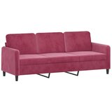  2-dijelni set sofa s jastucima crvena boja vina baršunasti | shoptok.hr