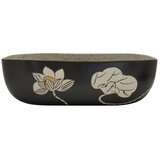 Nadgradni umivaonik sivo-crni 48 x 37,5 x 13,5 cm keramički | shoptok.hr