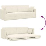  Podni kauč na razvlačenje Krema 213 x 70 x 77 cm Baršun | shoptok.hr