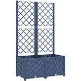  Vrtna žardinjera s rešetkom plavo-siva 80x40x136 cm PP | shoptok.hr
