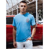 DStreet Koszulka męska z nadrukiem jasnoniebieska | Shoptok.si