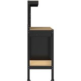  Radna klupa Crna 90 x 49 x 141 cm Projektirano drvo i metal | shoptok.hr