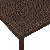  Vrtni stolić za kavu pravokutni smeđi 40x40x37 cm poliratan | Eponuda.com