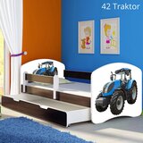 ACMA Dječji krevet s motivom, bočna wenge + ladica 180x80 cm - 42 Traktor | shoptok.hr