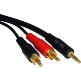 Fast Asia kabl audio 3.5mm - 2xRCA 3m crni Cene