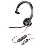 HP Slušalice sa mikrofonom Poly Blackwire 3320 mono usb-c + usb c/a adapter crne | ePonuda.com