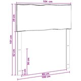  Uzglavlje s prirodnim rubom ROSTOCK Bijela 100 cm | shoptok.hr