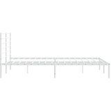  Metalni okvir za krevet s uzglavljem bijeli 180x200 cm | shoptok.hr