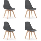  KITO stolica tamno siva / prirodne noge x 4 | shoptok.hr