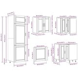  14-dijelni set kuhinjskih ormarića Porto konstruiranog drva | shoptok.hr