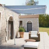 vidaXL Prostostoječa avtomatska tenda 300x250 cm modra/bela Cene