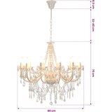  Luster s perlama bijeli 12 žarulja E14 | shoptok.hr