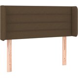  Uzglavlje s ušima tamnosmeđe 103x16x78/88 cm od tkanine | shoptok.hr