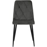 CARRYHOME STOL, kovina, tekstil črna, temno siva | Shoptok.si