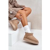 Boto Women's Suede Snow Boots On Platform Beige Nereviana | Shoptok.si