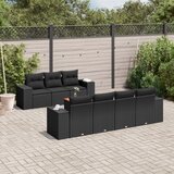 vidaXL 8-dijelni set vrtnih sofa od poliratana s jastucima crni | shoptok.hr