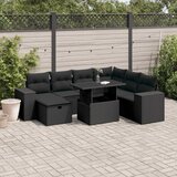 vidaXL 8-dijelni set vrtnih sofa od poliratana s jastucima crni | shoptok.hr