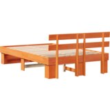  Krevetna konstrukcija s uzglavljem Voštano smeđa 140 x 190 cm | shoptok.hr