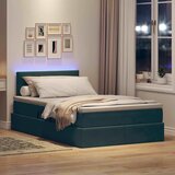  LED krevet za pohranu s madracem Tamnozelena 120 x 200 cm | Shoptok.si