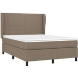  Box spring postelja z vzmetnico taupe 140x200 cm blago, (20792253) | Shoptok.si