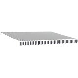 Tenda na uvlačenje antracit-bijela 4x3 m od tkanine i aluminija | shoptok.hr