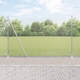 vidaXL varjena žična ograja s 7 flanged stebri 1.4x10 m pocinkano jeklo Cene
