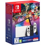 Nintendo konzola switch oled (white joy-con) + mario kart 8 deluxe + 12 months online cene