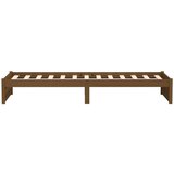  Posteljni okvir medeno rjav iz trdnega lesa 75x190 cm 2FT6, (20646331) | Shoptok.si