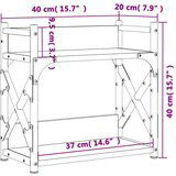  Stalak za pisač s 2 razine boja hrasta 40 x 20 x 40 cm drveni | shoptok.hr