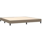  Krevet s oprugama i madracem smeđesivi 200x200 cm od tkanine | shoptok.hr