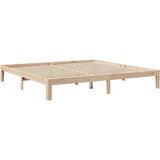  Knjižna postelja brez vzmetnice 200x200 cm trdna borovina | Shoptok.si