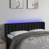  LED uzglavlje crno 147x16x78/88 cm baršunasto | shoptok.hr