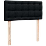 vidaXL Box spring postelja z vzmetnico črna 100x200 cm blago | Shoptok.si