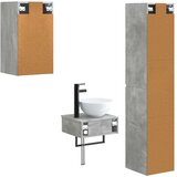  Set namještaja za kupaonicu 3 kom. Betonska siva 33 x 34,5 x 160 cm | Shoptok.si