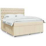  Krevet s oprugama i madracem krem 180x200 cm od tkanine | shoptok.hr