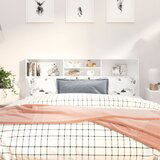 Maison Chic vzglavna omarica - nočna omarica - posteljna omarica bela 180x19x103,5 cm, (21705067) | Shoptok.si