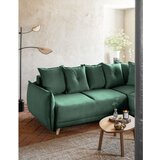 Miuform Zelena sklopiva kutna garnitura od samta (s desnim kutom) Lazy Lukka – | shoptok.hr