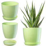 KADAX Cvetlični lonec s krožnikom, plastični pokrov 14 cm, zelen cvetlični lonec (5000346055) Cene