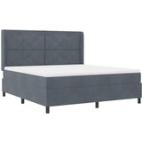  Krevet s opruga kutije Tamno siva 180 x 200 cm Baršun | shoptok.hr