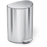 simplehuman Kovinski koš za smeti s pedalom v mat srebrni barvi 6 l – | Shoptok.si