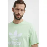 Adidas Pamučna majica za muškarce, boja: zelena, s tiskom, IR7979