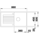 Blanco sudoper ZIA 5 S SILGRANIT ANTRACIT, s dalj. upr. | shoptok.hr