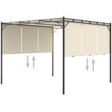  Vrtna sjenica s bočnim zastorom 3 x 3 x 2,25 m krem | shoptok.hr